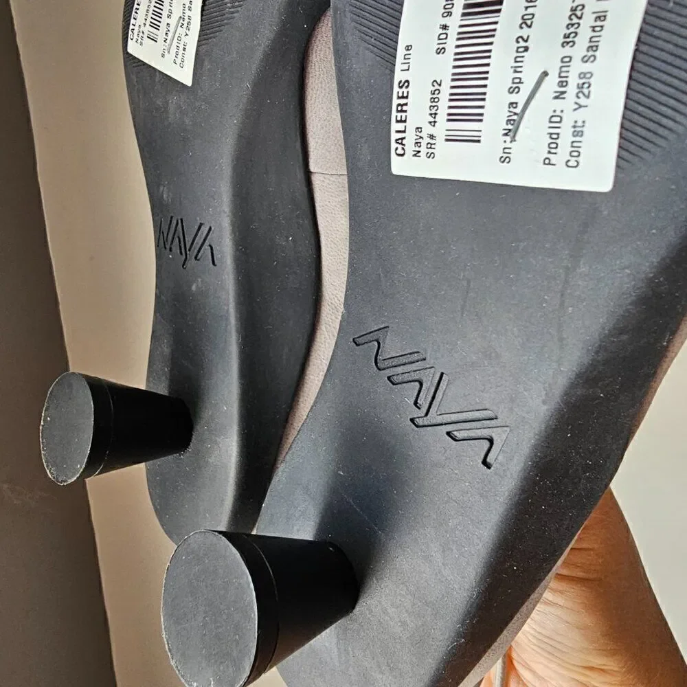 NEVER WORN NAYA POINTY LACED KITTEN HEELS SHOES GREY NUBUCK LEATHER SIZE 6 WOMEN